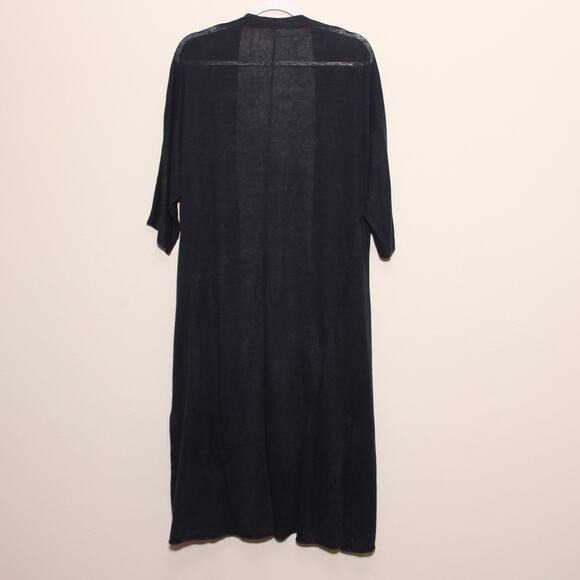 Poetry Fine Linen Open Front Long Cardigan Size 2 - Picture 2 of 10